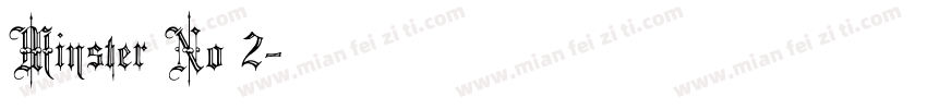 Minster No 2字体转换